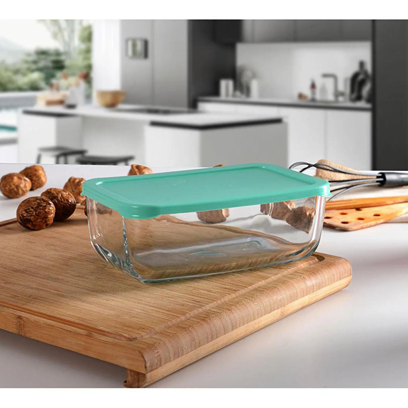 Snowbox 1200cc Glass Food Container | Airtight, Leak-Proof & BPA-Free Storage Solution