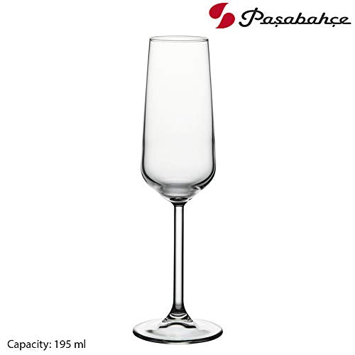 2 Pieces Allegra Champagne Flute Set 195 Ml, 226 Mm Height, 45 Mm Diamater Clear